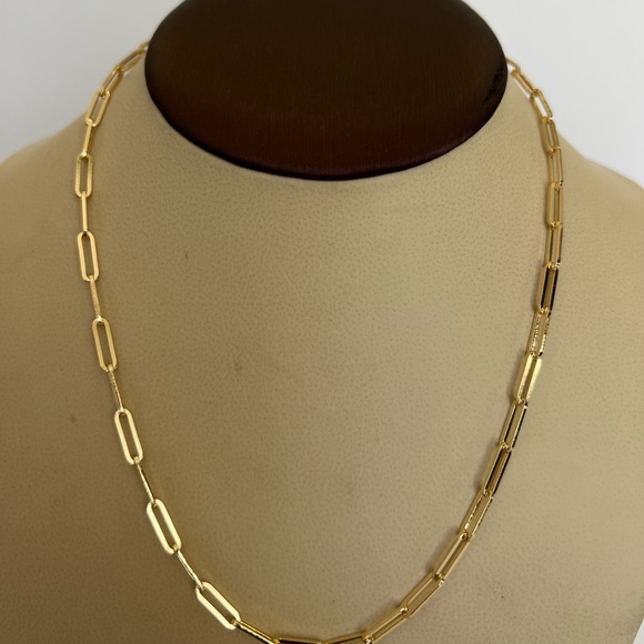 14k gold filled paperclip necklace - Picture 3 of 5